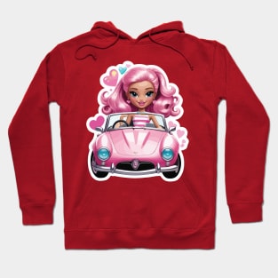 Pink Barbie Car Hoodie